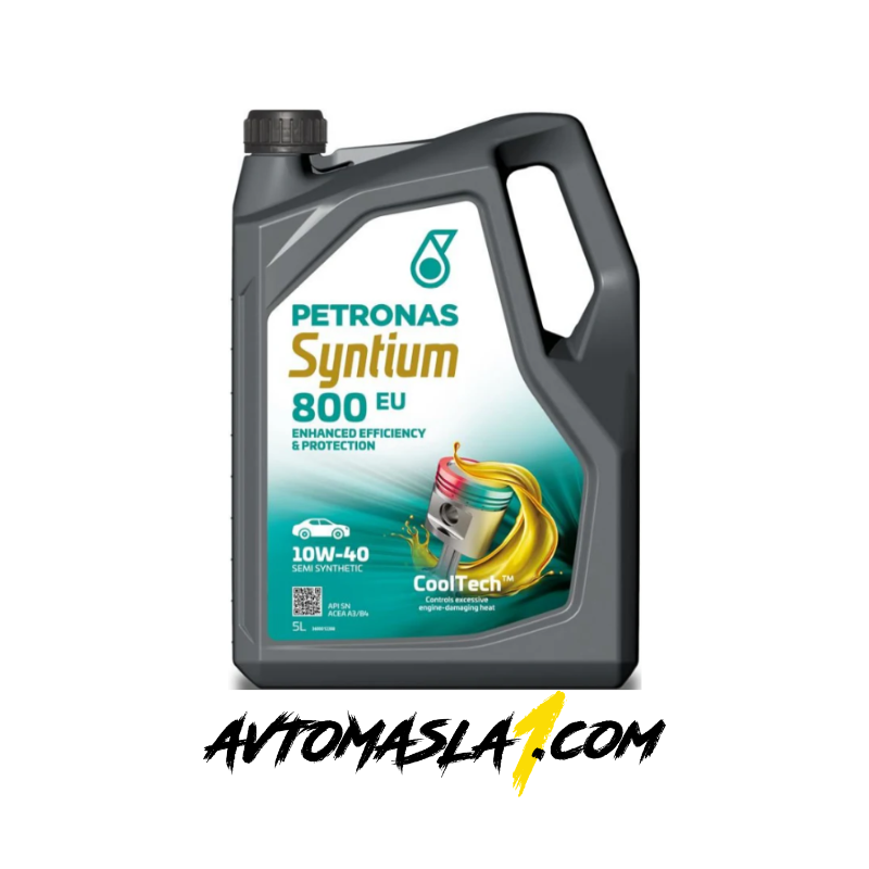 PETRONAS 10W40 SYNTIUM 800 EU е висококачествено моторно масло на синтетична основа от най-нова генерация, произведено с технологии разработени от лидера Petronas за Формула 1.