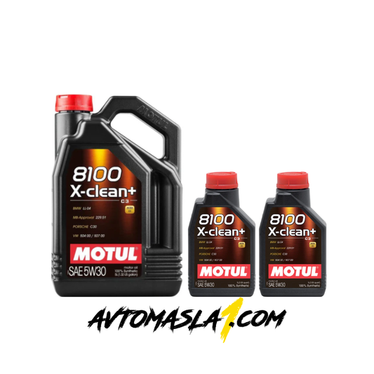 5л + 1л + 1л MOTUL 8100 X-CLEAN+ 5W30