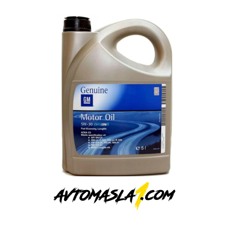 GM OPEL DEXOS 2 5W-30&nbsp;е сертифицираното моторно масло от General Motors за марките Opel и Chevrolet. То притежава основната фирмена спецификация&nbsp;Dexos 2, която го прави приложимо за всички автомобили на компанията. Притежава класификация&nbsp;C3&nbsp;по ACEA, което означава, че маслото има относително бедно съдържание на фосфор и сулфатни сажди. Това го прави съвместимо с почти всички каталитични системи, DPF филтри и турбини. GM 5W30 може да се сипва и на дизеловите двигатели на Volskwagen "помпа
