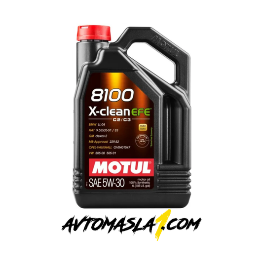 MOTUL 8100 X-CLEAN EFE 5W30 5л
Съвременно 100% синтетично двигателно масло, осигуряващо едновременно висока защита и икономия на гориво. Одобрено от BMW Group, GM (General Motors) Opel, Mercedes и Volkswagen, заради своите изключителни горивоспестяващи характеристики.&nbsp;