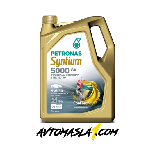 PETRONAS SYNTIUM 5000 AV 5W30 е напълно синтетично двигателно масло с ниско пепелно съдържание. Произведено с технологии разработени за Формула 1.